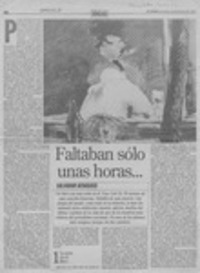 Faltaban sólo unas horas --  [artículo] Salvador Benadava.