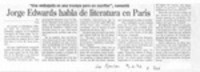 Jorge Edwards habla de literatura en París