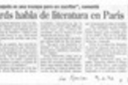 Jorge Edwards habla de literatura en París