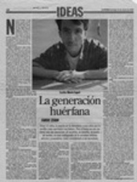 La generación huérfana  [artículo] Faride Zerán.