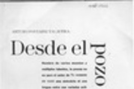 Desde el pozo  [artículo] Héctor Soto.