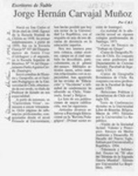 Jorge Hernán Carvajal Muñoz  [artículo] C. R. I.