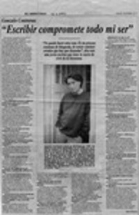 "Escribir compromete todo mi ser"  [artículo] Marco Herrera.