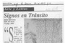 Signos en tránsito  [artículo].