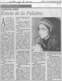 Esteta de la palabra  [artículo].