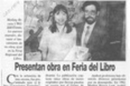Presentan obra en Feria del Libro  [artículo].