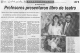 Profesores presentaron libro de teatro  [artículo].