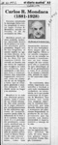 Carlos R. Mondaca  [artículo] Hernán de la Carrera Cruz.