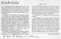 Gabriela  [artículo] José Manuel Pizarro.