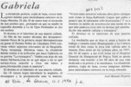 Gabriela  [artículo] José Manuel Pizarro.