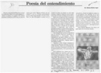 Poesía del entendimiento  [artículo] Marino Muñoz Lagos.
