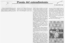 Poesía del entendimiento  [artículo] Marino Muñoz Lagos.
