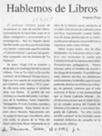 Hablemos de libros  [artículo] Amparo Pozo.