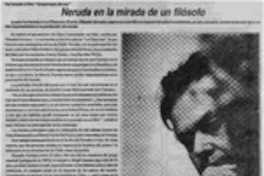 Neruda en la mirada de un filósofo