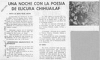 Una Noche con la poesía de Elicura Chihuailaf