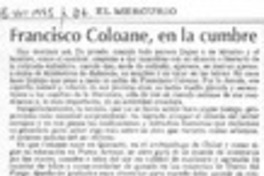 Francisco Coloane, en la cumbre