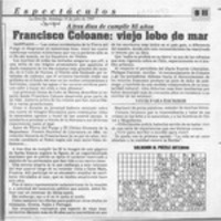 Francisco Coloane, viejo lobo de mar  [artículo].