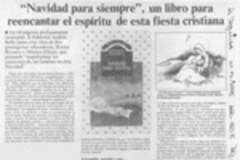 "Navidad para siempre", un libro para reencantar el espíritu de esta fiesta cristiana  [artículo].