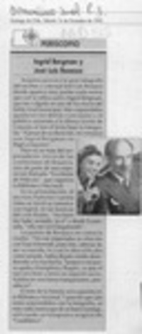 Ingrid Bergman y José Luis Rosasco  [artículo].