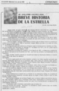 Breve historia de la estrella  [artículo] José Vargas Badilla.