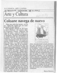 Coloane navega de nuevo  [artículo] Marco Herrera.