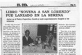Libro "Novena a San Lorenzo" fue lanzado en La Serena  [artículo].