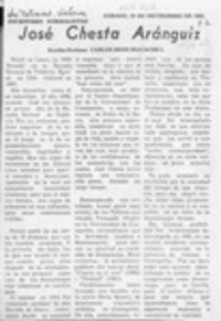 José Chesta Aránguiz  [artículo] Carlos René Ibacache.