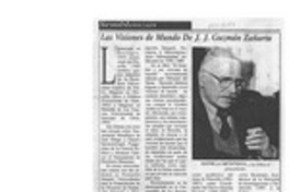 Las Visiones de mundo de J. J. Guzmán Zañartu  [artículo].