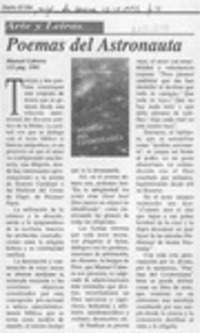 Poemas del astronauta  [artículo].