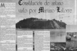 Constitución de antaño visto por Mariano Latorre  [artículo] Orlando Gutiérrez Salinas.