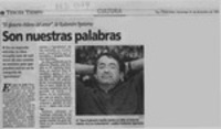 Son nuestras palabras  [artículo].
