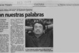 Son nuestras palabras  [artículo].