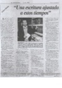 "Una escritura ajustada a estos tiempos"