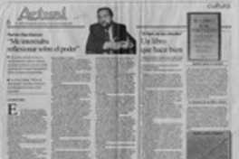 "Me interesaba reflexionar sobre el poder"  [artículo] Luis Alberto Maira.