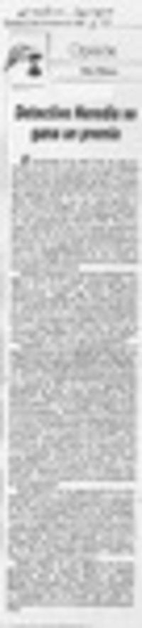 Detective Heredia se gana un premio