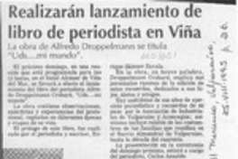 Realizarán lanzamiento de libro de periodista en Viña  [artículo].