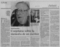 Conjeturas sobre la memoria de un escritor  [artículo] Andrea Alonso.