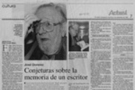 Conjeturas sobre la memoria de un escritor  [artículo] Andrea Alonso.