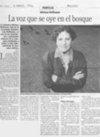 La voz que se oye en el bosque  [artículo] A. G.