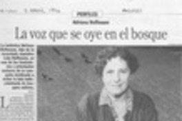 La voz que se oye en el bosque  [artículo] A. G.