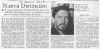 Nueva distinción  [artículo].
