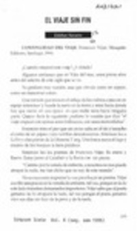 El viaje sin fin  [artículo] Esteban Navarro.