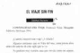 El viaje sin fin  [artículo] Esteban Navarro.