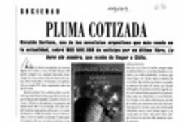 Pluma cotizada  [artículo].