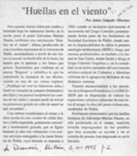 "Huellas en el viento"  [artículo] Jaime Salgado Albornoz.