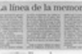 La línea de la memoria  [artículo] María Ester Saldivia Jara.
