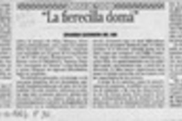 "La fierecilla domá"  [artículo] Eduardo Guerrero del Río.