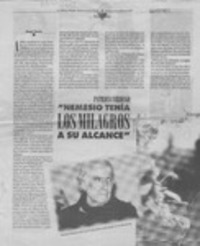 "Nemesio tenía los milagros a su alcance"  [artículo] Angel Cossio.