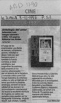Antología del amor  [artículo] Lina Meruane.