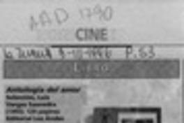 Antología del amor  [artículo] Lina Meruane.